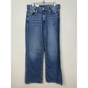 NWT Aeropostale High Rise Vintage Inspired Jeans Full Wide Leg Baggy‎ Denim Sz 8